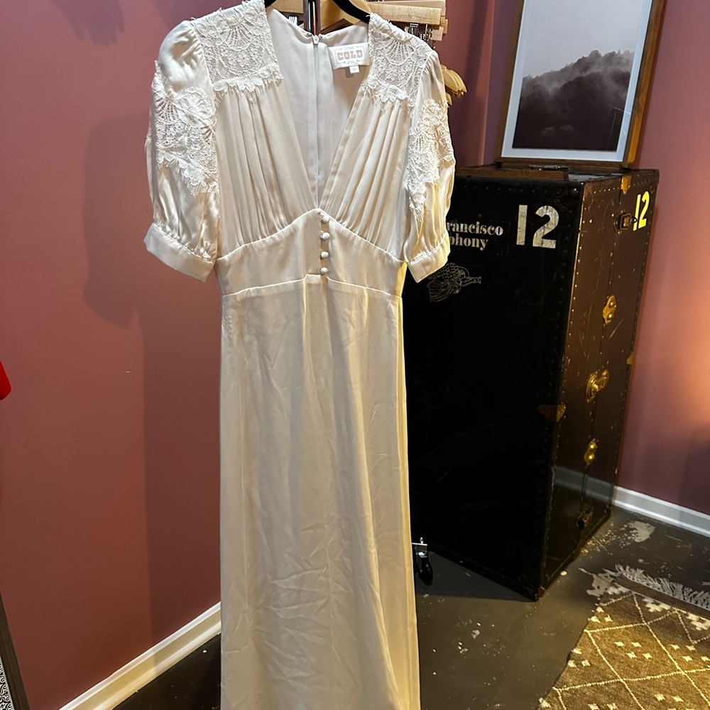 Stone Cold Fox White Satin Gown